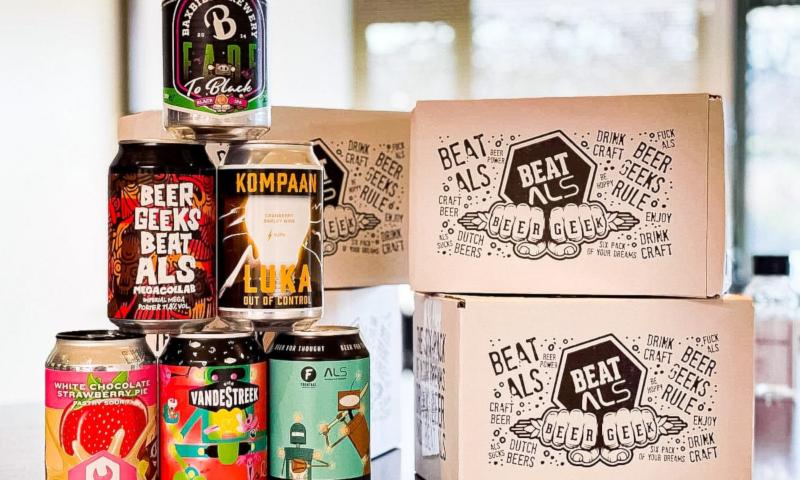 Beer Geeks sixpack en bier dat erin zit